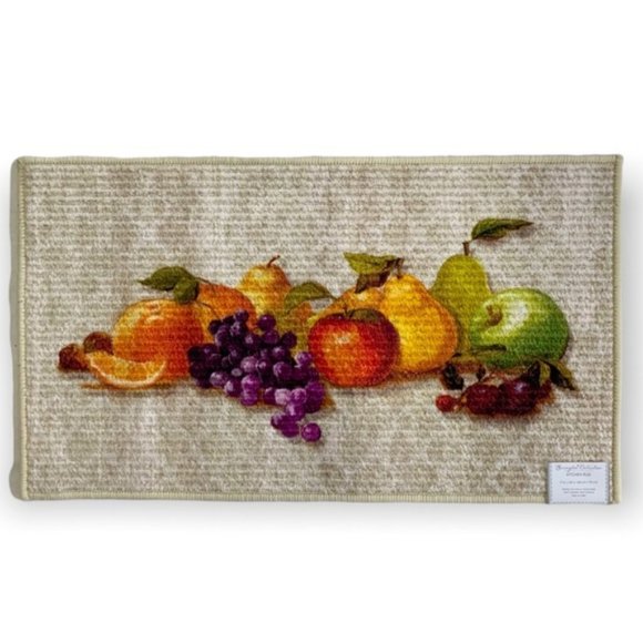 Apache Mills Other - Kitchen Vintage Style Fruit Rug Mat Rectangle 17  X 30  in By Apache Mills